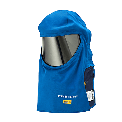 Switching hood with visor