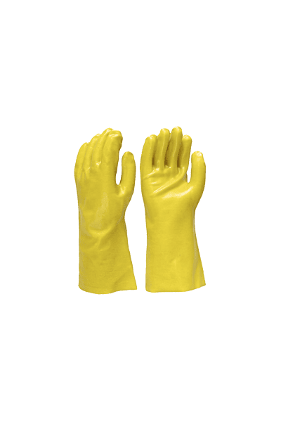Yellow PVC 14" interlock lined,smooth finish