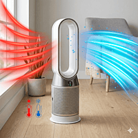 Dyson HP-10 1st Gen purifying fan heater circulating clean hot and cold air.