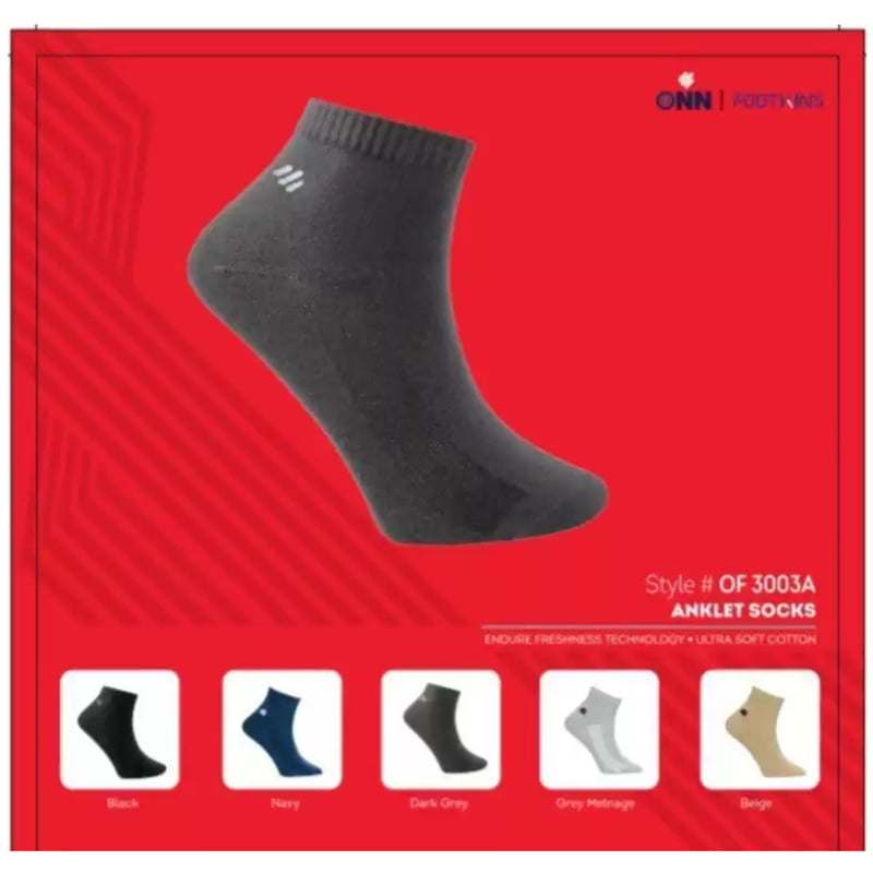 ONN Solid Ankle Length Sock for Men
