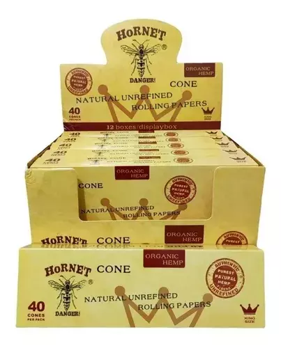 Conos de Papel sin blanquear Hornet kS - Caja (20x32 pzas) Conos de Papel sin blanquear Hornet kS - Caja (20x32 pzas)