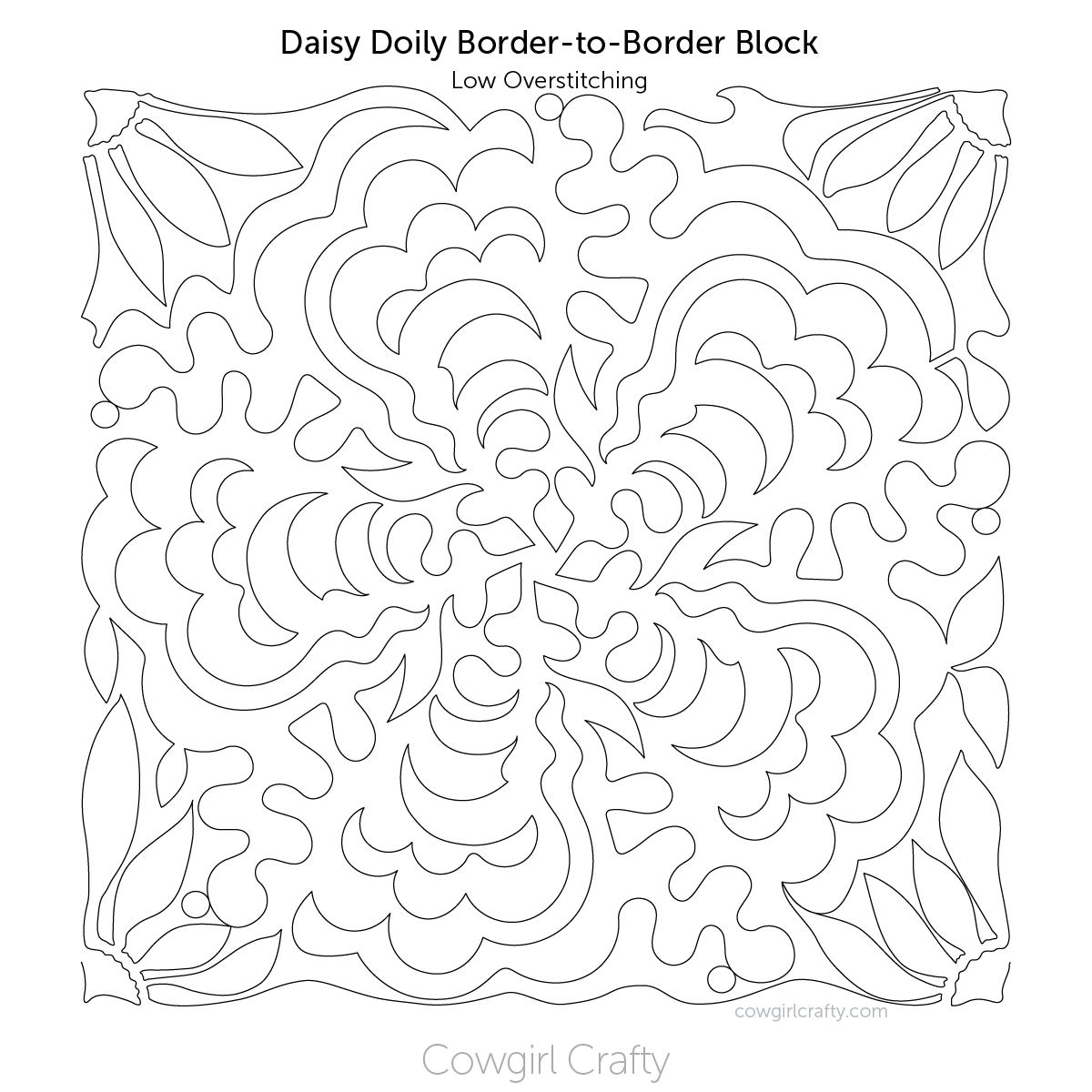 Daisy Doily Border-to-Border Block | Digital Longarm Quilting Patter