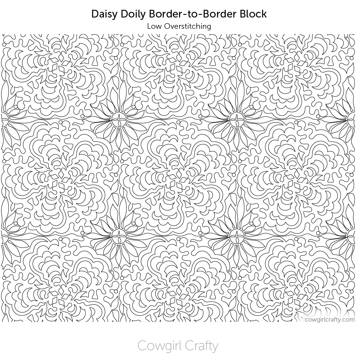 Daisy Doily Border-to-Border Block | Digital Longarm Quilting Patter