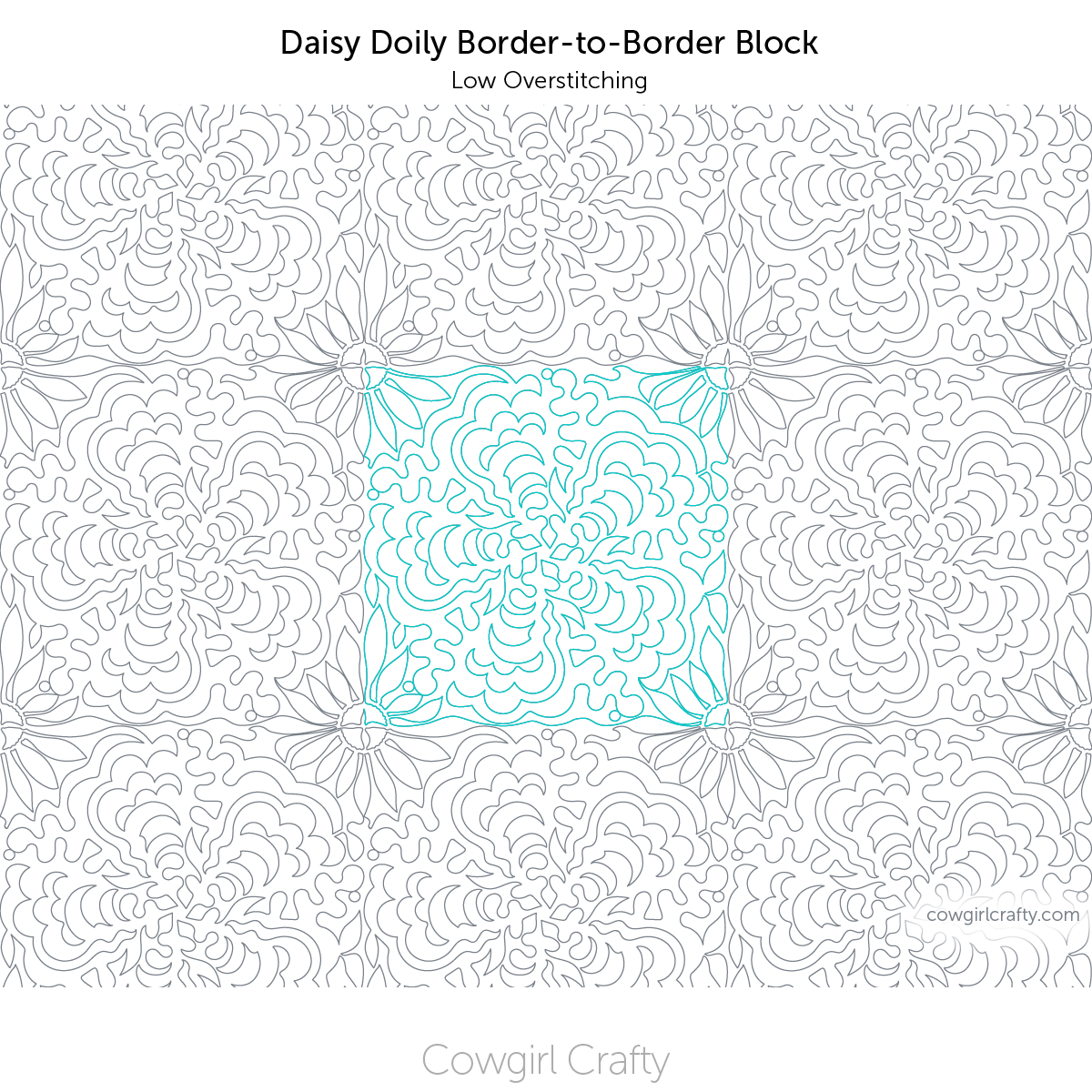 Daisy Doily Border-to-Border Block | Digital Longarm Quilting Patter