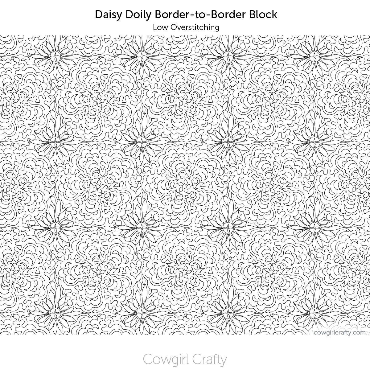 Daisy Doily Border-to-Border Block | Digital Longarm Quilting Patter