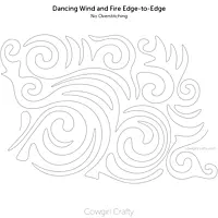 Dancing Wind and Fire Edge-to-Edge | Longarm Digital Quilting Pattern