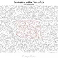 Dancing Wind and Fire Edge-to-Edge | Longarm Digital Quilting Pattern