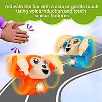 Battery Operated Voice Control Monkey Toy with Musical, Dancing, Spinning, Rolling Features