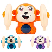 Battery Operated Voice Control Monkey Toy with Musical, Dancing, Spinning, Rolling Features
