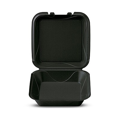 9" x 9" x 3" GENP Hinged Lid Foam Container - 200/Case
