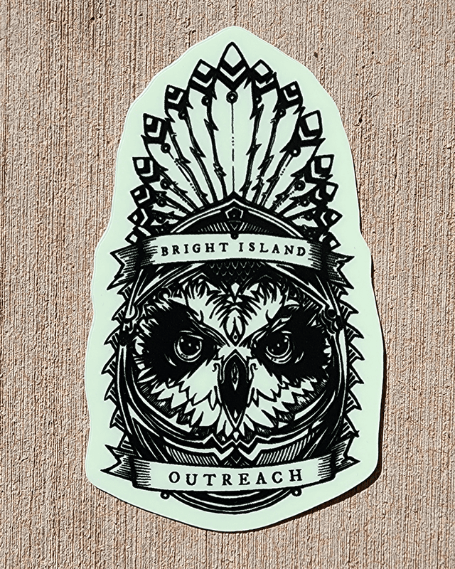 Wisdom Warrior GLOWL Sticker