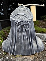Handmade Death Veiled Lady Candle- Black, Unscented