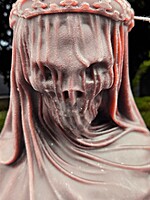 Handmade Death Veiled Lady Candle-Burgundy, Black Cherry Merlot Scented