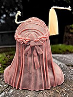 Handmade Death Veiled Lady Candle-Burgundy, Black Cherry Merlot Scented