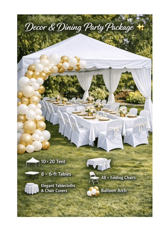Package Decor & Dining Party