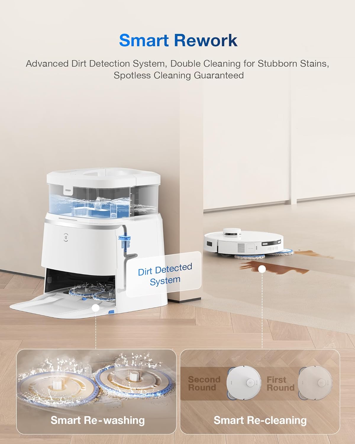 Ecovacs DEEBOT T30 PRO OMNI Robot Vacuum Cleaner - 11,000Pa, 290min Runtime