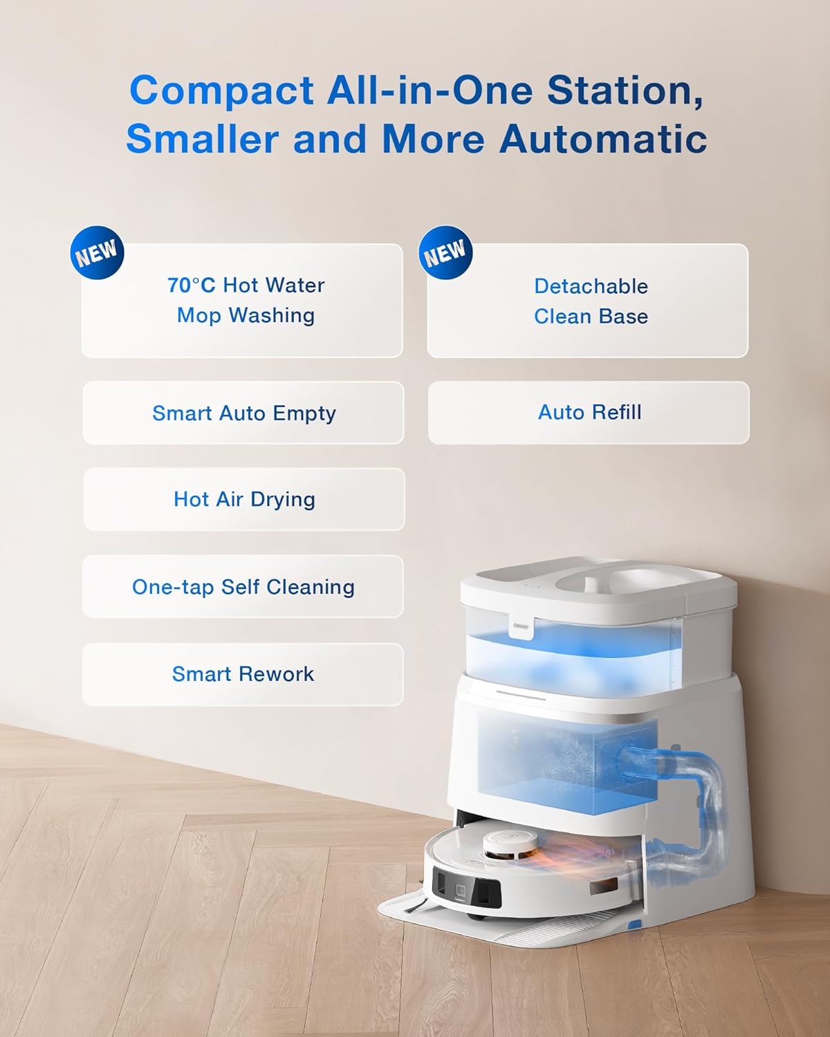 Ecovacs DEEBOT T30 PRO OMNI Robot Vacuum Cleaner - 11,000Pa, 290min Runtime