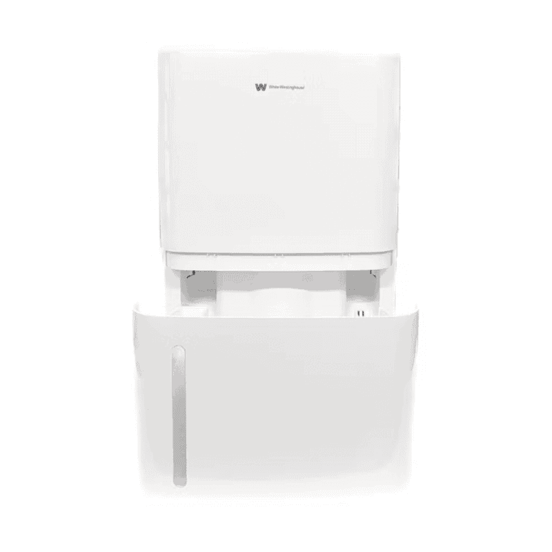 White Westinghouse 20-liter moisture remover unit on caster wheels.