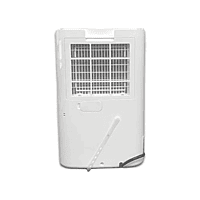 Portable White Westinghouse AWHD123L 12L dehumidifier removing excess indoor moisture. Portable White Westinghouse AWHD123L 12L dehumidifier removing excess indoor moisture.