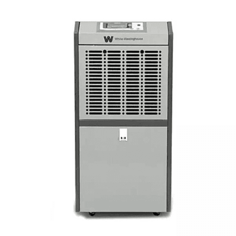 Front view of the White Westinghouse WDE 603T automatic dehumidifier unit.