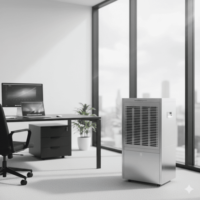 White Westinghouse model WDE150S 150 liter capacity portable commercial dehumidifier unit.