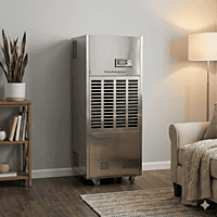 White Westinghouse WDE168S high-capacity 168L dehumidifier machine isolated.