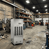 White Westinghouse 168L commercial dehumidifier model WDE168S for large spaces.