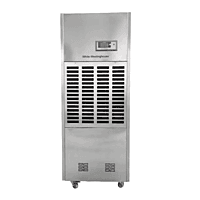 Front view of White Westinghouse WDE168S 168-liter industrial dehumidifier machine.