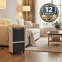 White Westinghouse 60L commercial dehumidifier with digital display