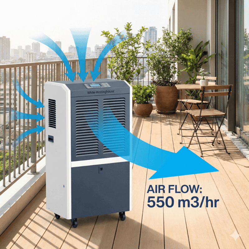 White Westinghouse 60L heavy duty commercial dehumidifier machine WDE60P