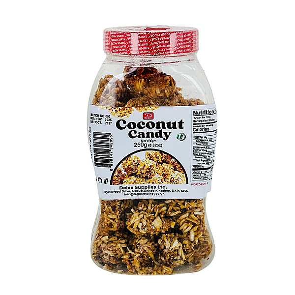 26585 Delex Coconut Candy 250g X 12