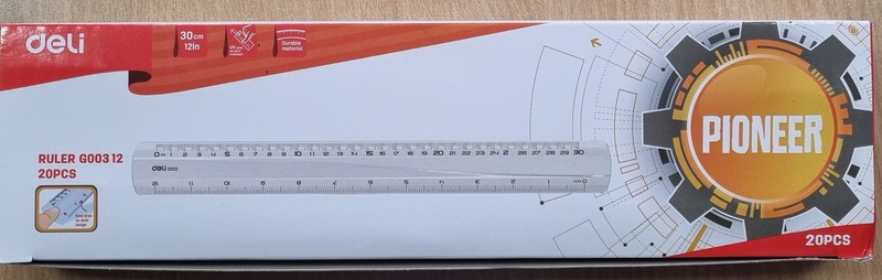 DELI G003 DURABLE RULER 30CM