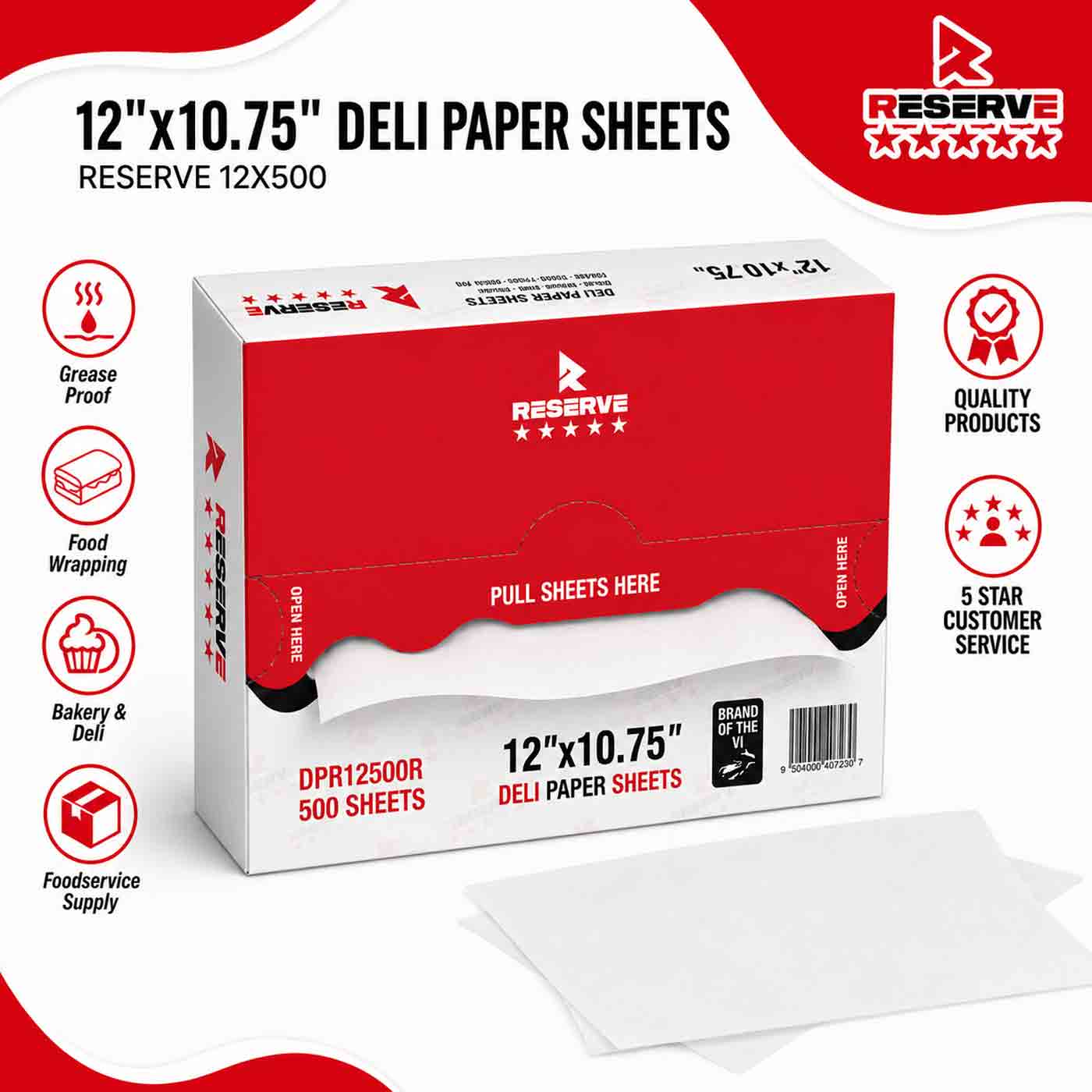 Deli Paper RESERVE 12x10.75 12/500