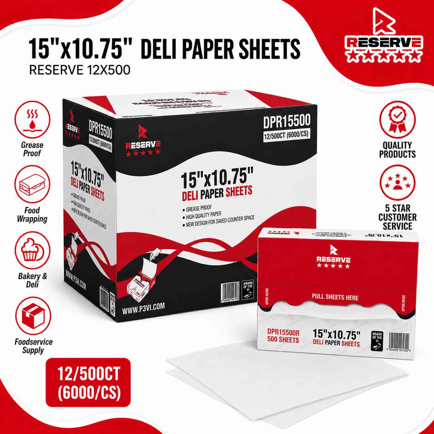 Deli Paper RESERVE 15x10.75 12/500