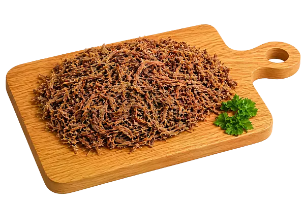 Deshebrada cocida
