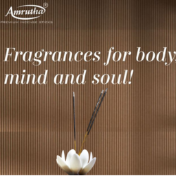 Amrutha Panchamrutha Premium Incense Sticks 240g Zipper Pack
