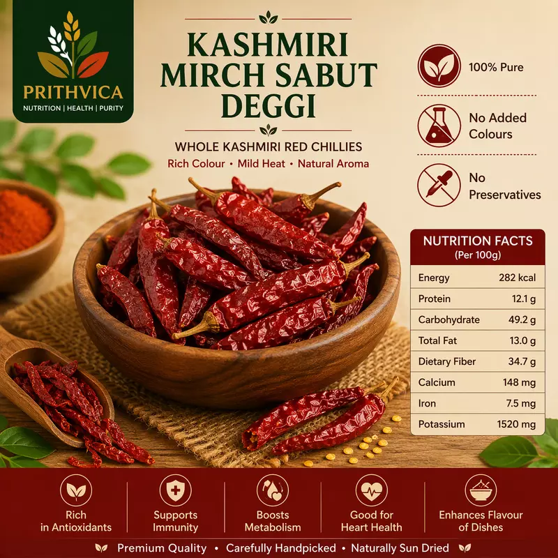 Kashmiri (Deggi) Mirch Sabut