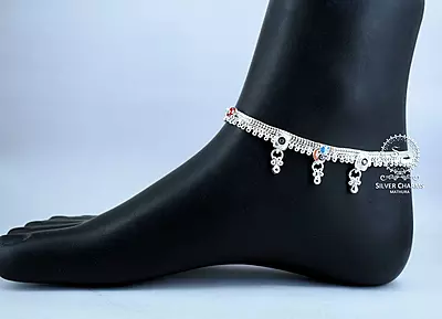 Designer Silver Payal Jewellery