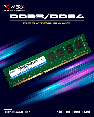 Power X destop ram 4gb ddr4 2666 mhz