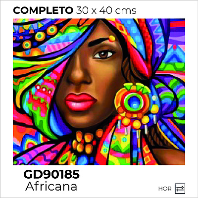 Kit Dibujo Diamante GD74417 Africana Unidad