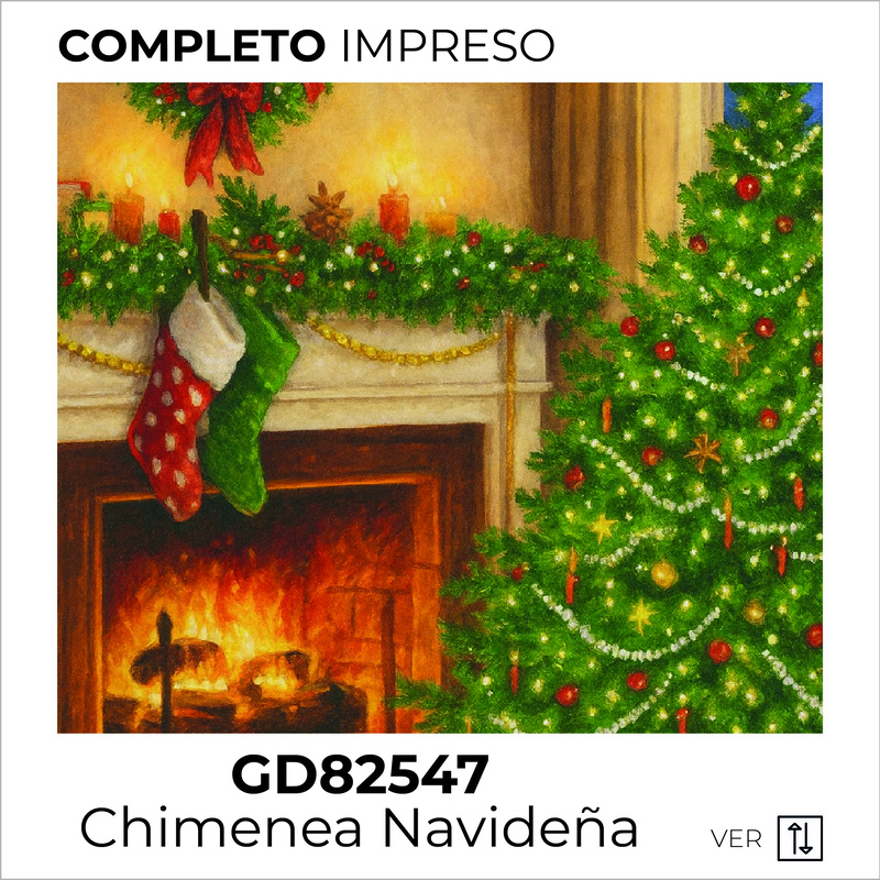 Kit Dibujo Diamante GD82547 Chimenea Navidad Unidad Kit Dibujo Diamante GD82547 Chimenea Navidad Unidad