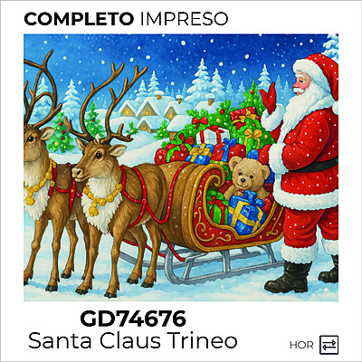Kit Dibujo Diamante GD74676 Santa Claus Unidad
