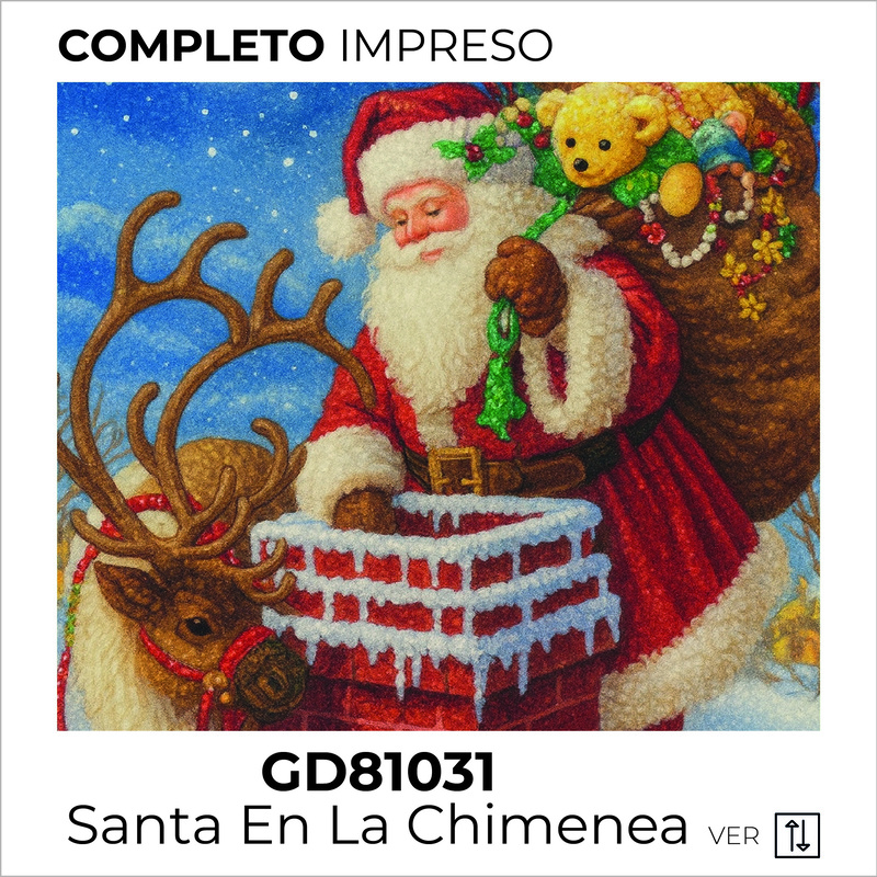 Kit Dibujo Diamante GD81031 Santa Chimenea Unidad Kit Dibujo Diamante GD81031 Santa Chimenea Unidad