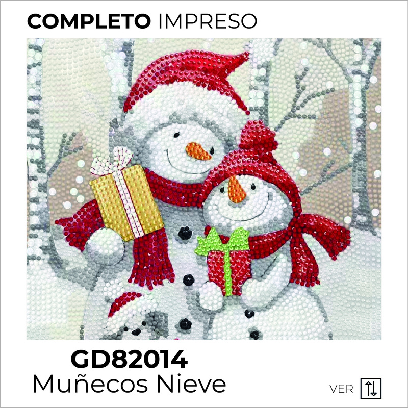 Kit Dibujo Diamante GD82014 Muñeco Nieve Unidad Kit Dibujo Diamante GD82014 Muñeco Nieve Unidad