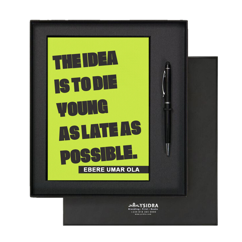 Die As Late As Possible | Premium Motivational Notebook