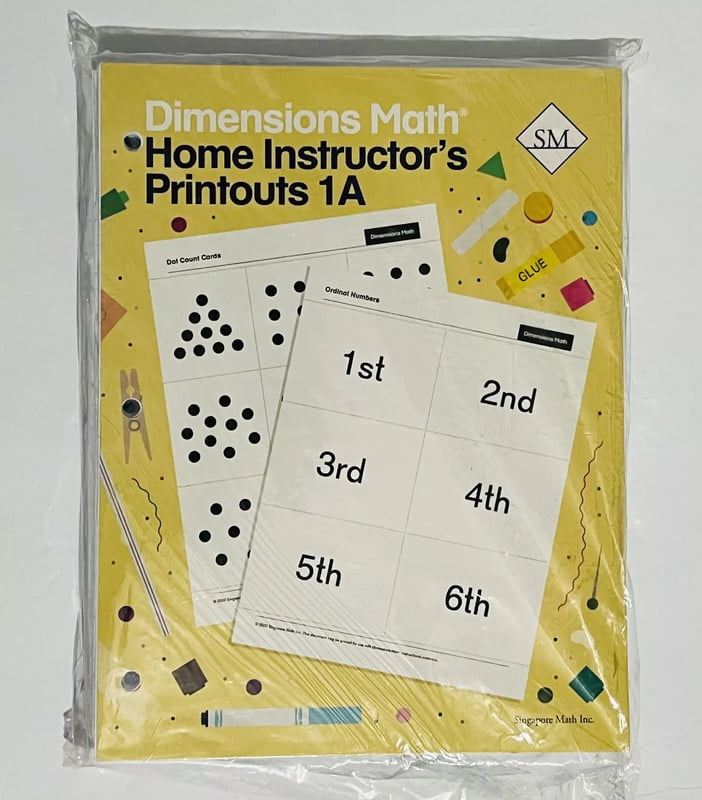 Dimensions Math Home Instructor's Printouts 1A