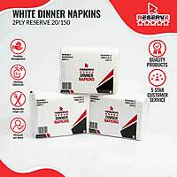 Dinner Napkins (A) Wht 2Ply Reserve 20/150