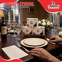 Dinner Napkins (A) Wht 2Ply Reserve 20/150