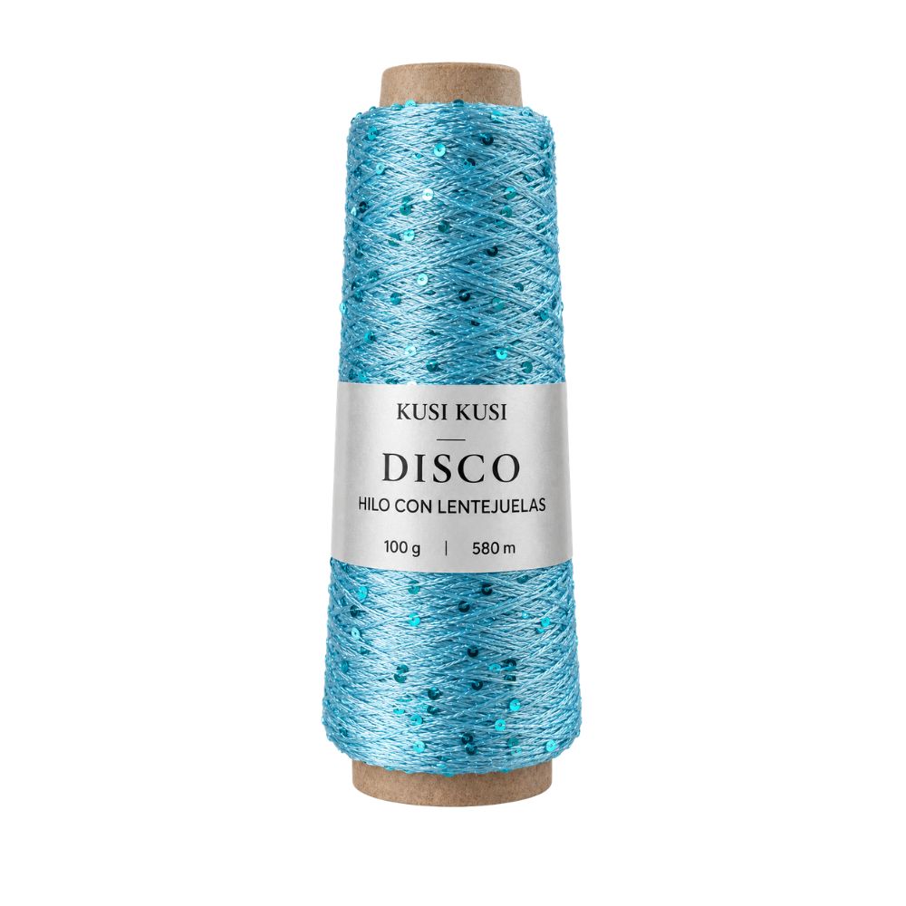 Hilo con lentejuela disco Col 8074 Rollo 100g - HLDIC-8074