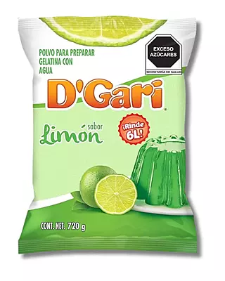 DGARI GELATINA DE AGUA SABOR LIMON 720 GR